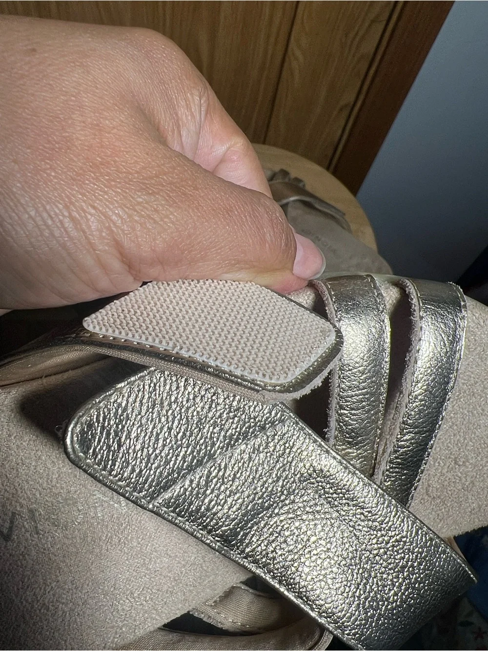 Vionic Metallic Gold Crossband Slide Sandals - Women
